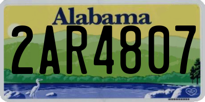 AL license plate 2AR4807