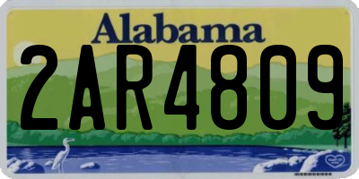 AL license plate 2AR4809