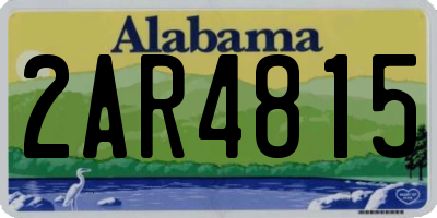 AL license plate 2AR4815
