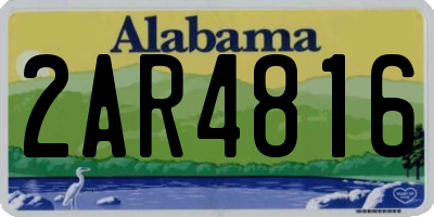 AL license plate 2AR4816
