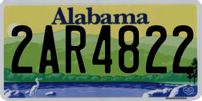 AL license plate 2AR4822