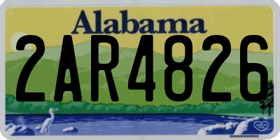 AL license plate 2AR4826