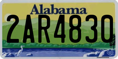 AL license plate 2AR4830