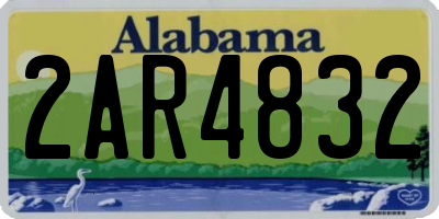 AL license plate 2AR4832