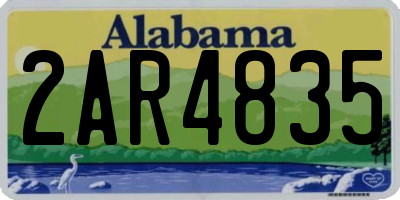 AL license plate 2AR4835