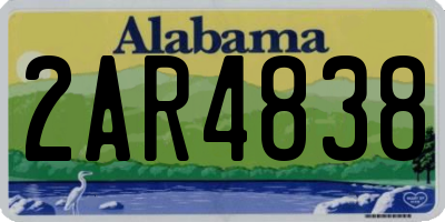 AL license plate 2AR4838
