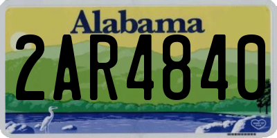 AL license plate 2AR4840