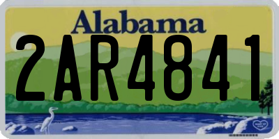 AL license plate 2AR4841