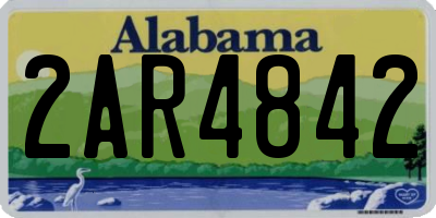 AL license plate 2AR4842