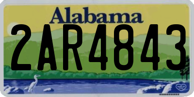 AL license plate 2AR4843