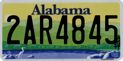 AL license plate 2AR4845
