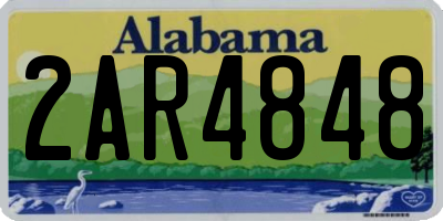 AL license plate 2AR4848