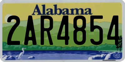 AL license plate 2AR4854