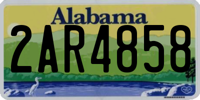 AL license plate 2AR4858