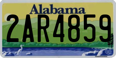 AL license plate 2AR4859