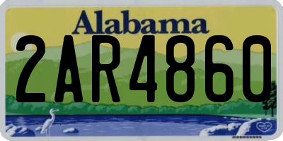 AL license plate 2AR4860