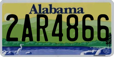 AL license plate 2AR4866