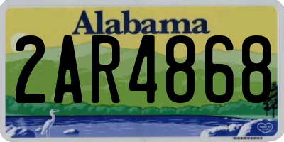 AL license plate 2AR4868