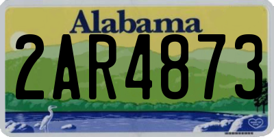 AL license plate 2AR4873