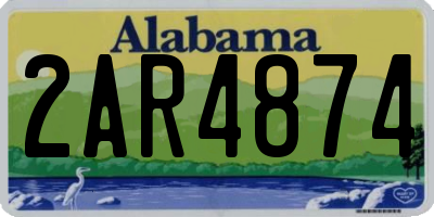 AL license plate 2AR4874