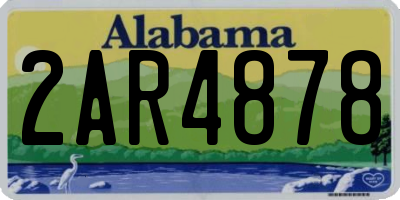 AL license plate 2AR4878
