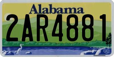 AL license plate 2AR4881