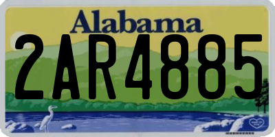 AL license plate 2AR4885
