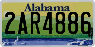 AL license plate 2AR4886