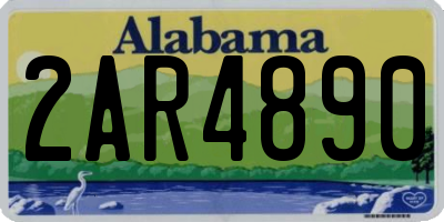AL license plate 2AR4890