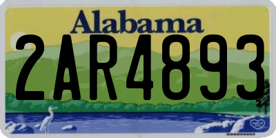 AL license plate 2AR4893