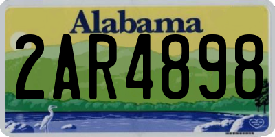 AL license plate 2AR4898