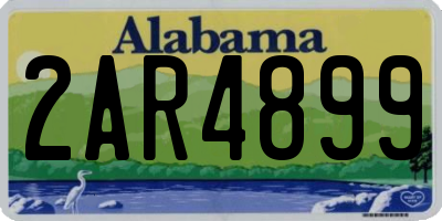 AL license plate 2AR4899