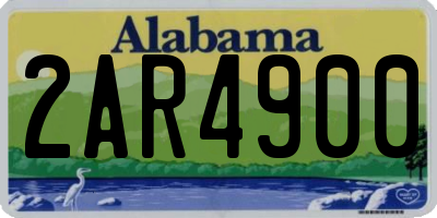 AL license plate 2AR4900