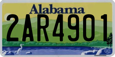 AL license plate 2AR4901