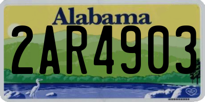 AL license plate 2AR4903