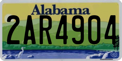 AL license plate 2AR4904