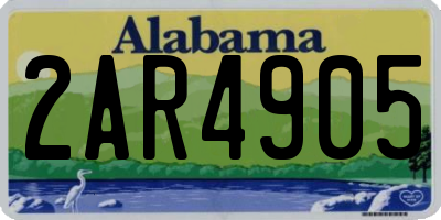 AL license plate 2AR4905