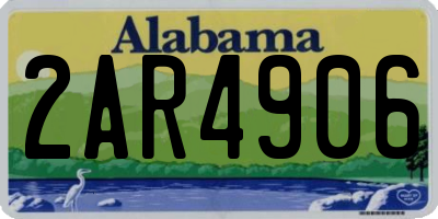 AL license plate 2AR4906