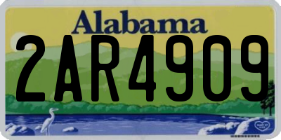AL license plate 2AR4909