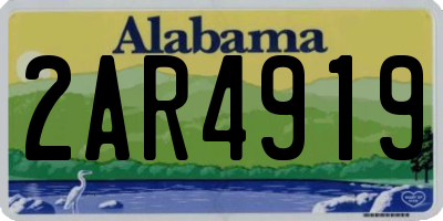 AL license plate 2AR4919