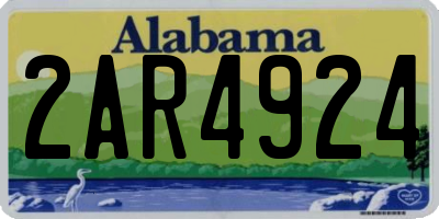 AL license plate 2AR4924