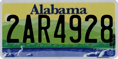 AL license plate 2AR4928