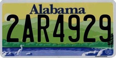 AL license plate 2AR4929