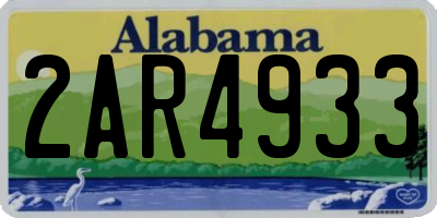 AL license plate 2AR4933