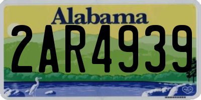 AL license plate 2AR4939