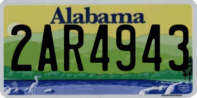 AL license plate 2AR4943