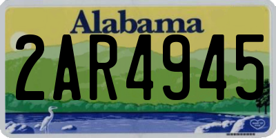 AL license plate 2AR4945
