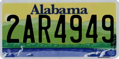 AL license plate 2AR4949