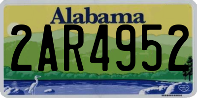AL license plate 2AR4952
