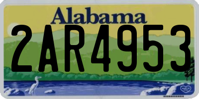AL license plate 2AR4953